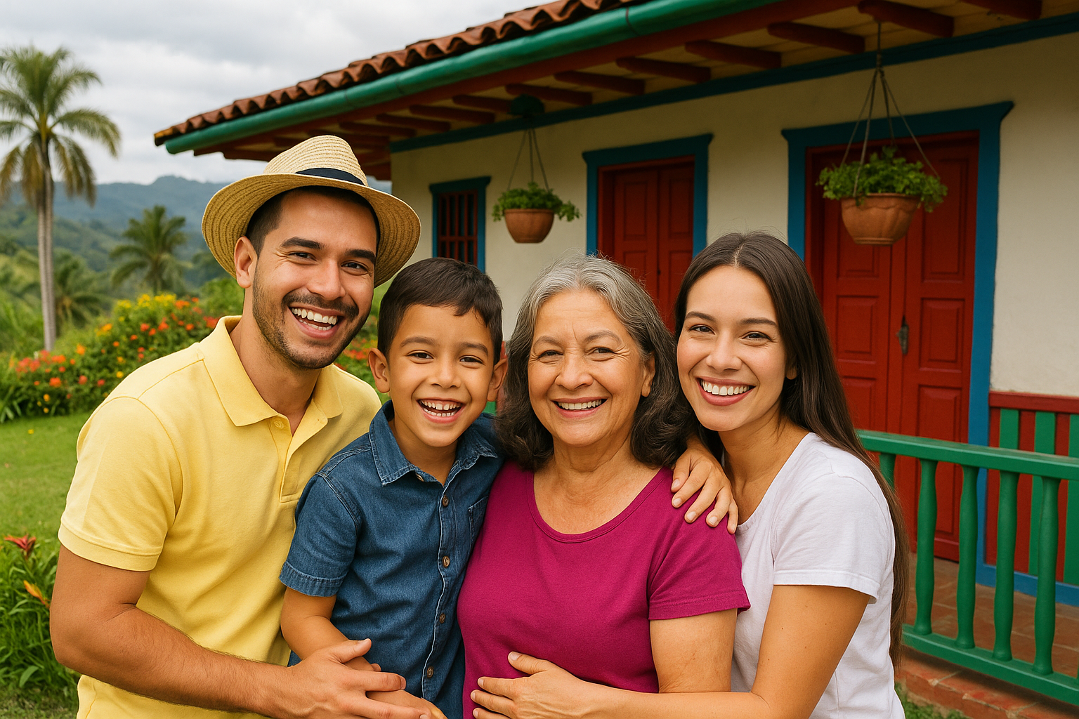 Familia colombiana usando Luka Wallet